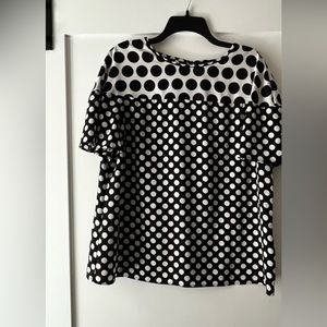 Black polka dot dress shirt